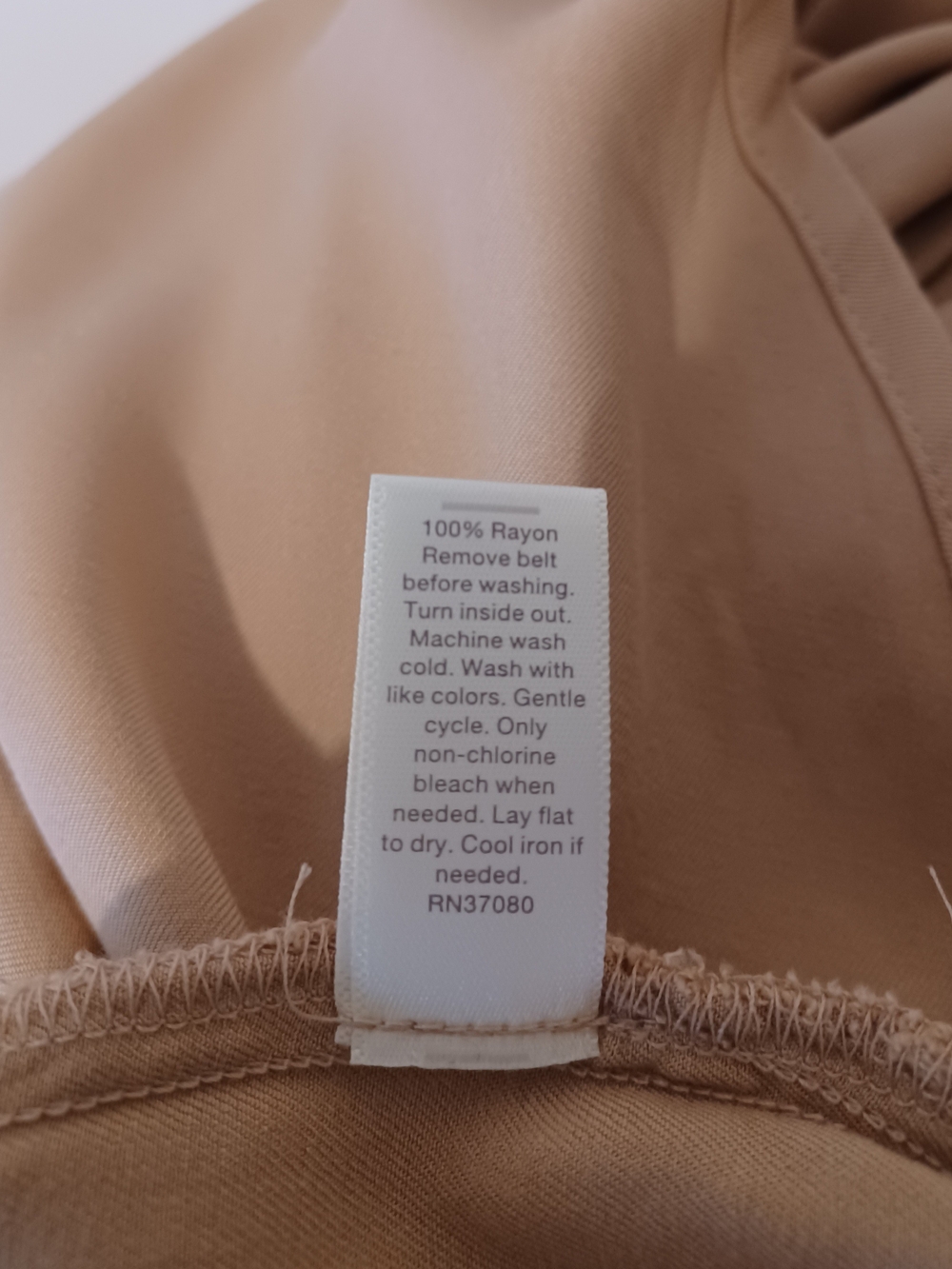 Beige Button-Front Midi Shirt Dress - Picture 12 of 12